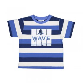 Mayoral Stripe T-Shirt 'Wave' Print Style 3019 - Riviera Stripe