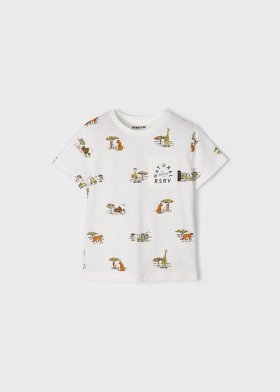 Mayoral Ecofriends Patterned S/S T-Shirt Style 3002 - Off White