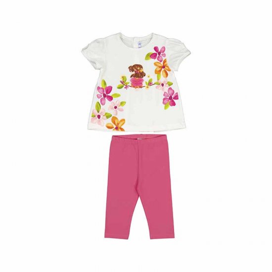 Mayoral Two-Piece Top & Leggings Set Style 1736 - Magenta - Click Image to Close