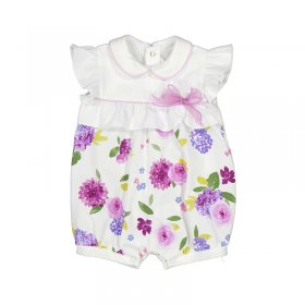 Mayoral Short Dressy Floral Romper Style 1704 - Lullaby