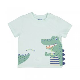 Mayoral Croc Print S/S 3D T-Shirt Style 1022 - Aqua