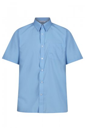 Boys Blue Short Sleeved Shirts - Twin Pack