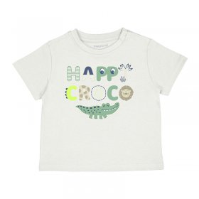 Mayoral 'Happy Croco' S/S T-Shirt Style 1023 - Cream